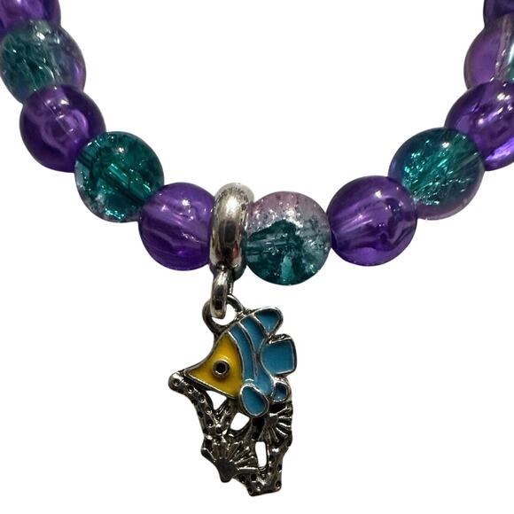 Ariel (Disney) charm 3 piece set. Necklace, bracelet & back pack Charm Brand New - Picture 8 of 9